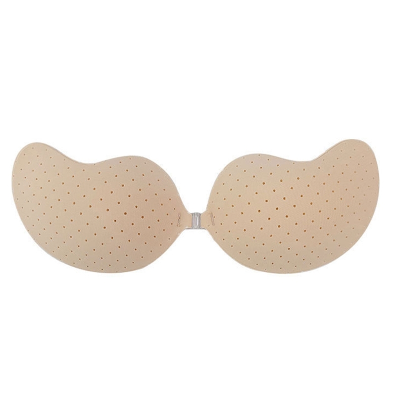 Backless Bra Sticky - 1XCA フロントクラスプ粘着ブラインサート、背中の開いたドレス、パーティーウェア、ローカット衣装用の通気性のあるヌード粘着ブラカップ