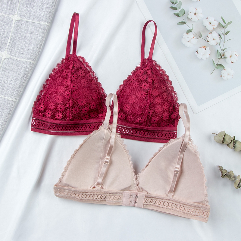 Sheer Bra Lace - セクシーな花レースのブラジャートップ女性のためのプッシュアップ女性ランジェリー通気性 Bralette 取り外し可能なパッド薄型ファッション新しいワイヤレスブラジャー
