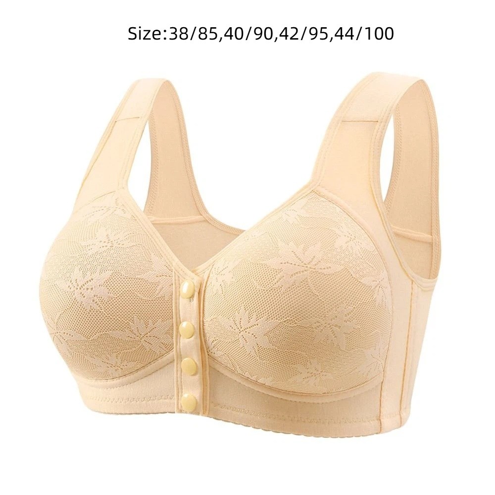 カジュアルフロントバックルワイヤレススポーツブラ、シームレス - Cotton Bra Everyday のレビューと価格