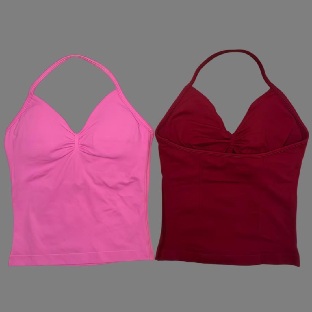 女性用、ジムでのワークアウトに最適なタンクトップ。ホルターネ - T Shirt Bra Seamless のレビューと価格