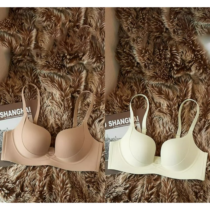 小さなバスト用プッシュアップブラセット ハーフカップ、夏用レ - T Shirt Bra Seamless のレビューと価格