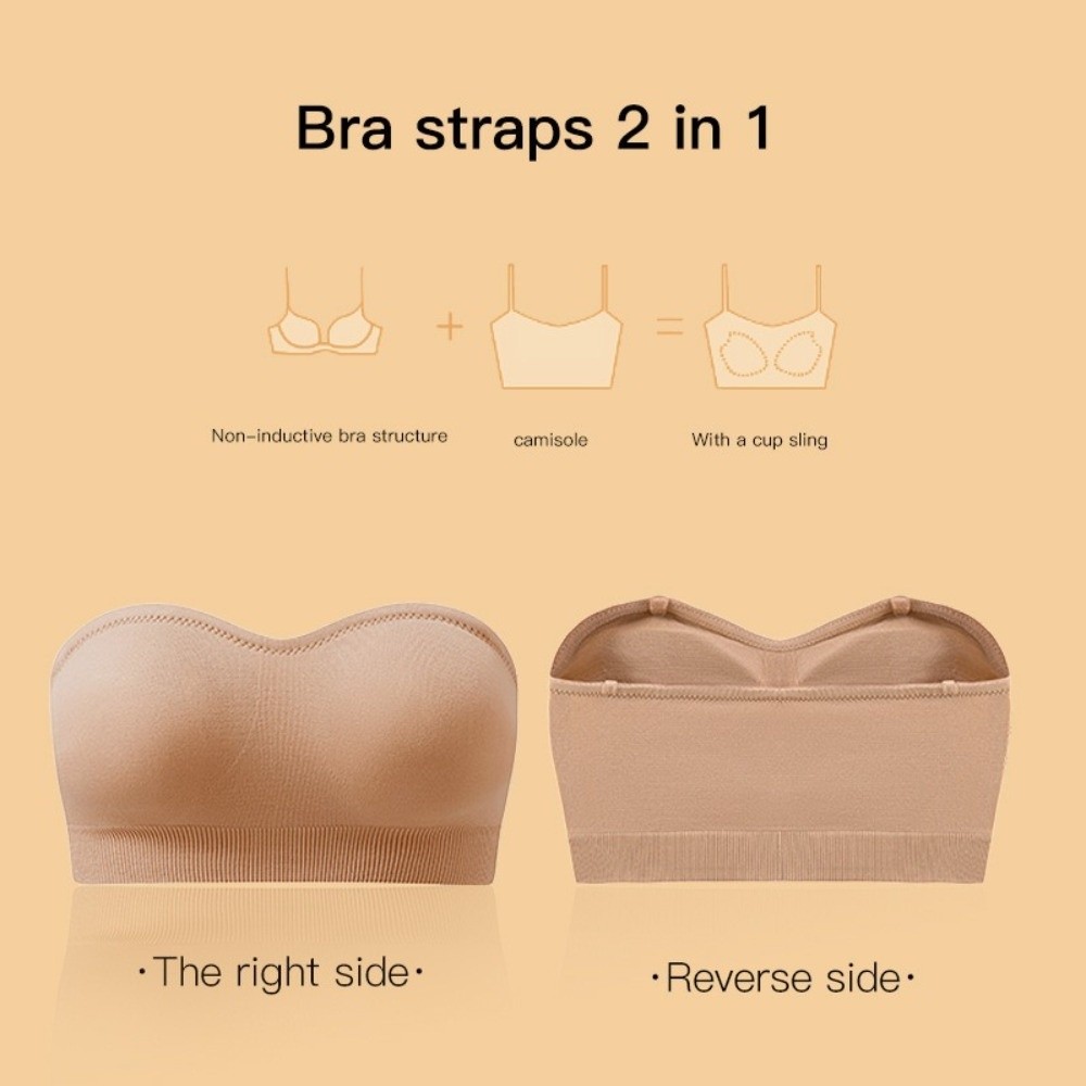 パッド入りソフトストラップレスバンドゥブラ、滑り止めシリコン - Push Up Bra Silicone のレビューと価格