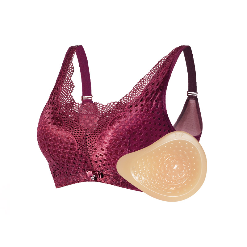 女性用乳房切除術後シリコン製人工乳房ブラジャー 2-in-1 - Mastectomy Bra Pocket のレビューと価格