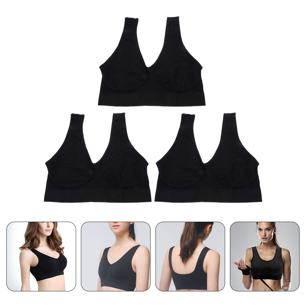 3枚セット ヨガブラ ノンワイヤー スポーツブラ 快適 通気 - Wirefree Bra Comfort のレビューと価格