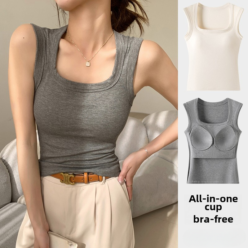 女性の通気性のあるワークアウトベストシームレス内蔵ブラタンク - T Shirt Bra Seamless のレビューと価格
