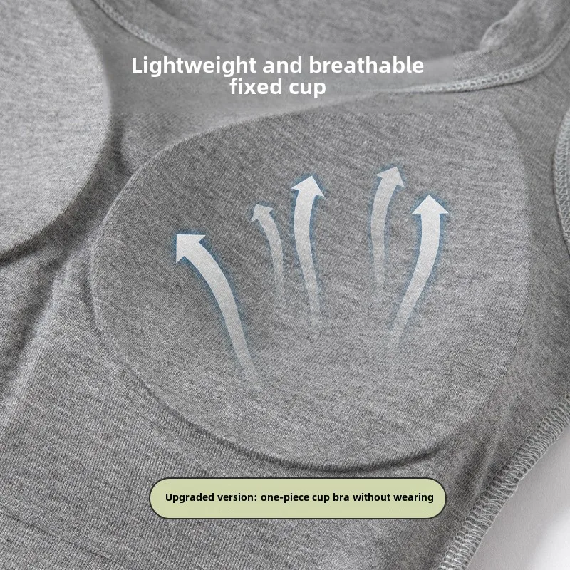 女性の通気性のあるワークアウトベストシームレス内蔵ブラタンク - T Shirt Bra Seamless のレビューと価格