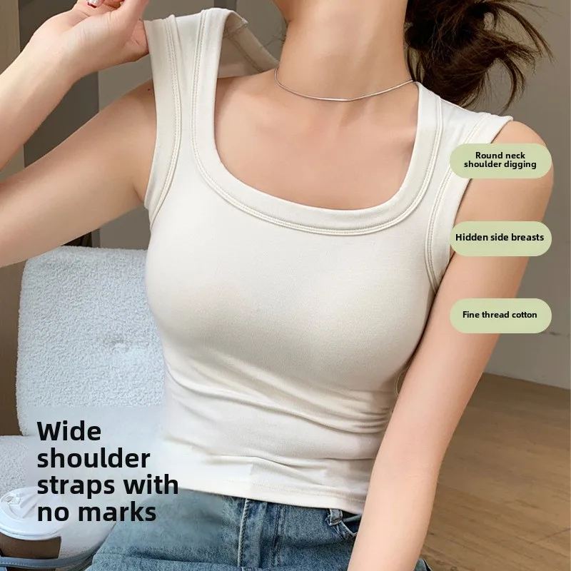 女性の通気性のあるワークアウトベストシームレス内蔵ブラタンク - T Shirt Bra Seamless のレビューと価格